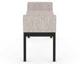 Canadel Downtown Upholstered Bench 5170 in FP Crypton® and 05 Peppercorn Washed, side view