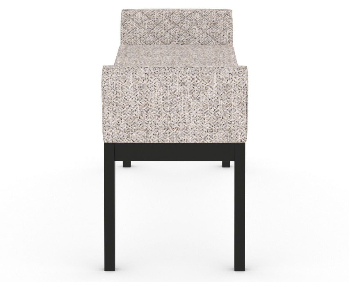 Canadel Downtown Upholstered Bench 5170 in FP Crypton® and 05 Peppercorn Washed, side view