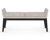 Canadel Downtown Upholstered Bench 5170 in FP Crypton® and 05 Peppercorn Washed, back view
