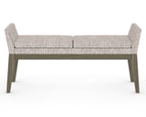 Canadel Downtown Upholstered Bench 5170 in FP Crypton® and 08 Shadow, front view
