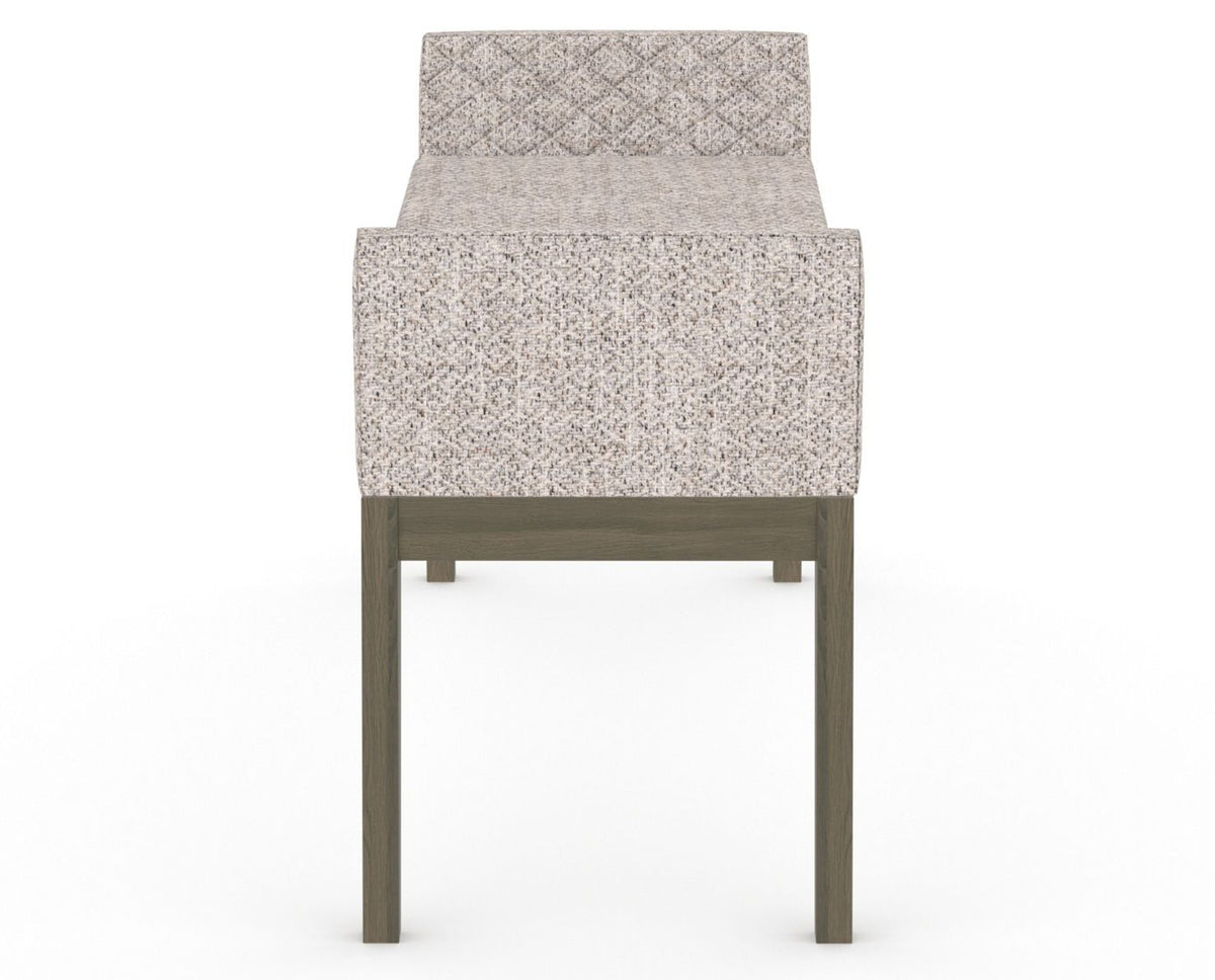 Canadel Downtown Upholstered Bench 5170 in FP Crypton® and 08 Shadow, side view
