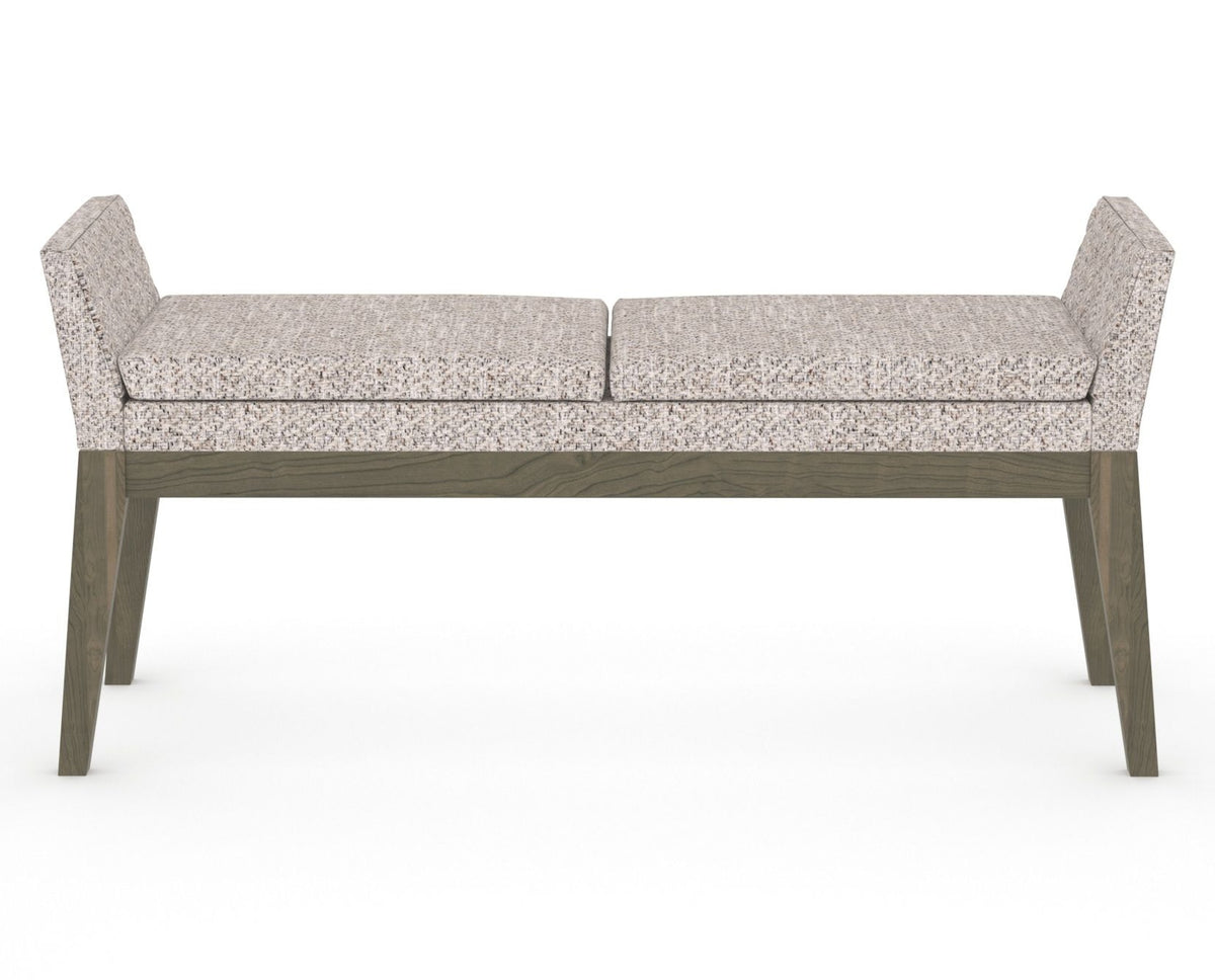 Canadel Downtown Upholstered Bench 5170 in FP Crypton® and 08 Shadow, back view