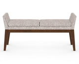 Canadel Downtown Upholstered Bench 5170 in FP Crypton® and 19 Cognac Washed, front view