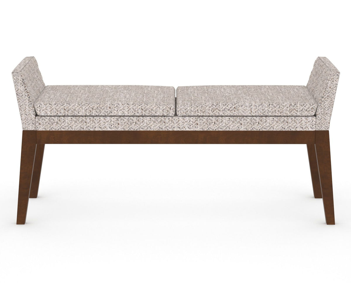 Canadel Downtown Upholstered Bench 5170 in FP Crypton® and 19 Cognac Washed, front view