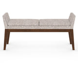Canadel Downtown Upholstered Bench 5170 in FP Crypton® and 19 Cognac Washed, back view