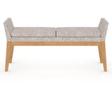Canadel Downtown Upholstered Bench 5170 in FP Crypton® and 20 Caramel Washed, front view