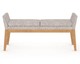 Canadel Downtown Upholstered Bench 5170 in FP Crypton® and 20 Caramel Washed, back view