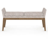 Canadel Downtown Upholstered Bench 5170 in FP Crypton® and 25 Pecan Washed, front view