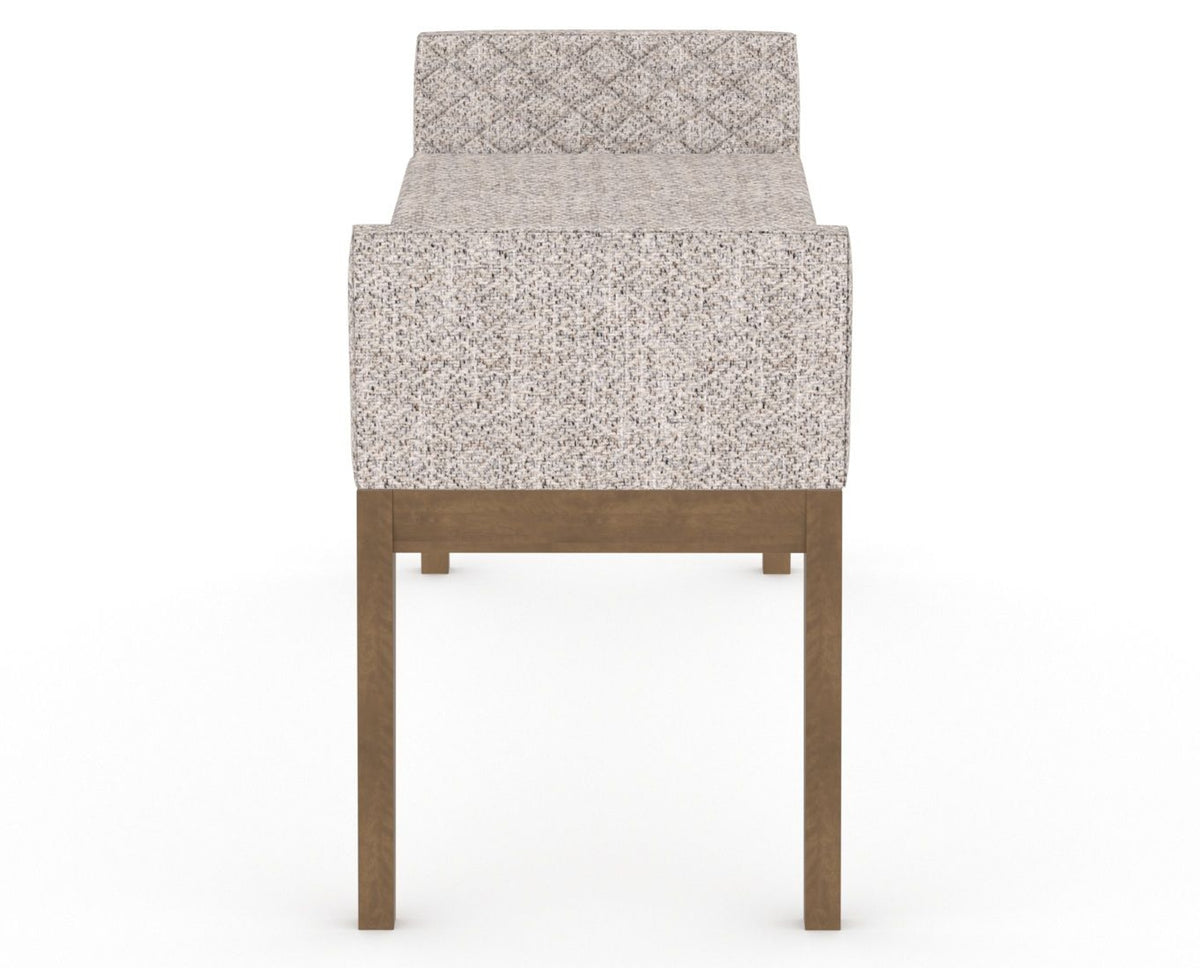 Canadel Downtown Upholstered Bench 5170 in FP Crypton® and 25 Pecan Washed, side view