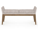 Canadel Downtown Upholstered Bench 5170 in FP Crypton® and 25 Pecan Washed, back view
