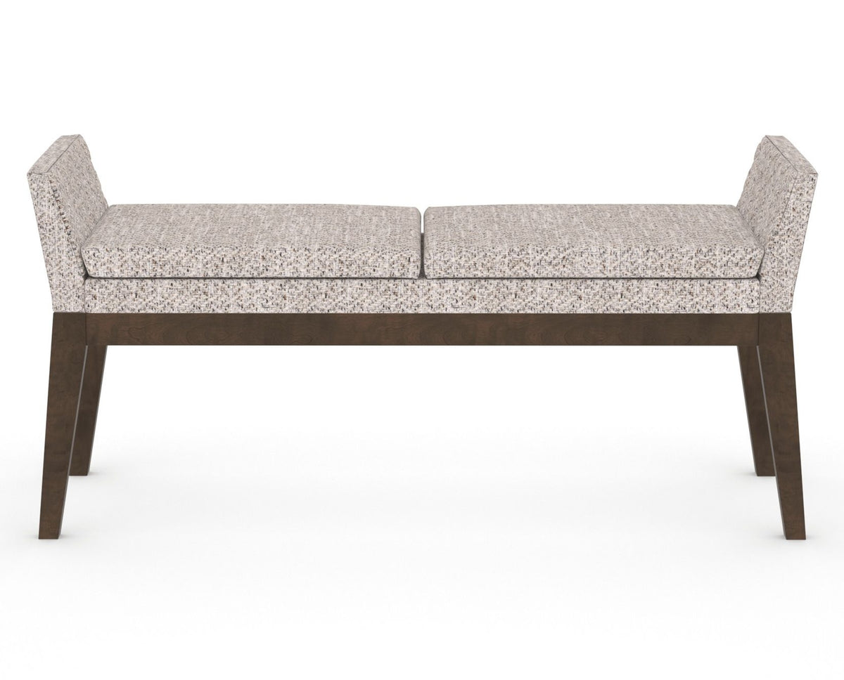 Canadel Downtown Upholstered Bench 5170 in FP Crypton® and 29 Hazelnut Washed, front view