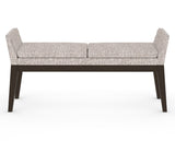 Canadel Downtown Upholstered Bench 5170 in FP Crypton® and 59 Davy's Grey, back view
