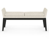 Canadel Downtown Upholstered Bench 5170 in FT InsideOut® and 05 Peppercorn Washed, front view