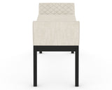 Canadel Downtown Upholstered Bench 5170 in FT InsideOut® and 05 Peppercorn Washed, side view