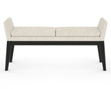 Canadel Downtown Upholstered Bench 5170 in FT InsideOut® and 05 Peppercorn Washed, back view
