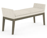 Canadel Downtown Upholstered Bench 5170 in FT InsideOut® and 08 Shadow, three-quarter view