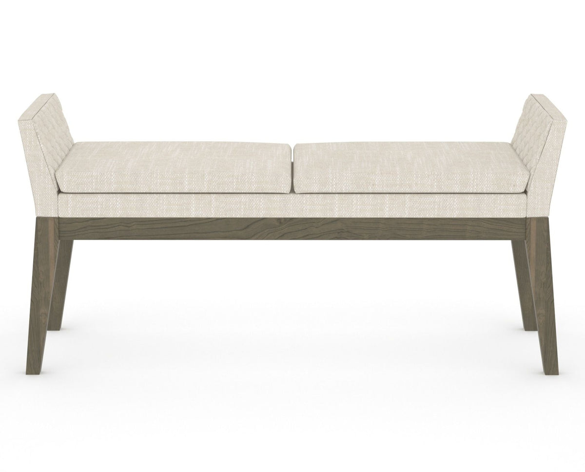 Canadel Downtown Upholstered Bench 5170 in FT InsideOut® and 08 Shadow, front view