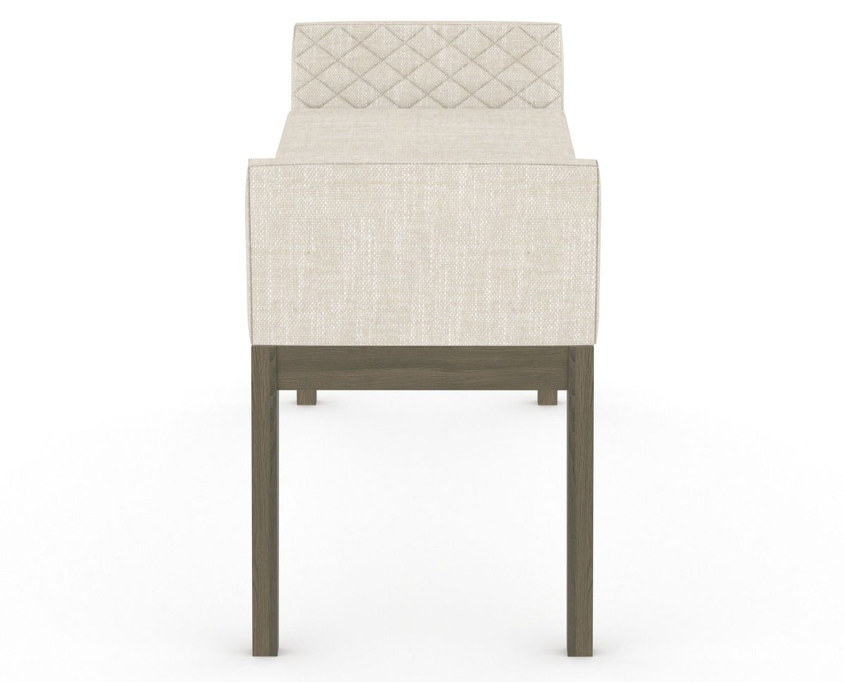 Canadel Downtown Upholstered Bench 5170 in FT InsideOut® and 08 Shadow, side view