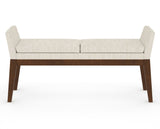 Canadel Downtown Upholstered Bench 5170 in FT InsideOut® and 19 Cognac Washed, front view
