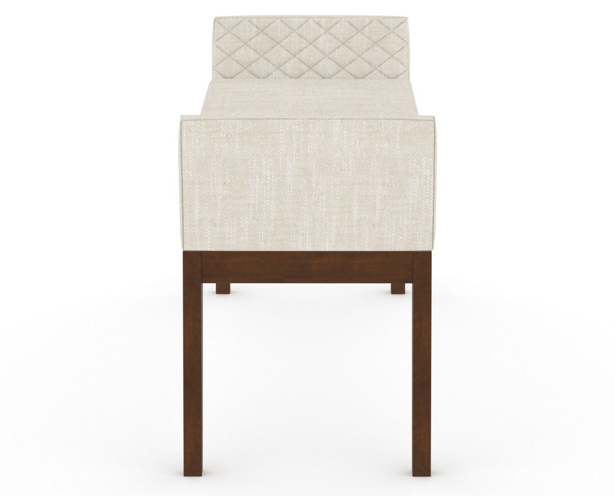 Canadel Downtown Upholstered Bench 5170 in FT InsideOut® and 19 Cognac Washed, side view
