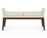 Canadel Downtown Upholstered Bench 5170 in FT InsideOut® and 19 Cognac Washed, back view
