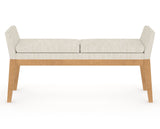 Canadel Downtown Upholstered Bench 5170 in FT InsideOut® and 20 Caramel Washed, front view