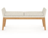 Canadel Downtown Upholstered Bench 5170 in FT InsideOut® and 20 Caramel Washed, back view