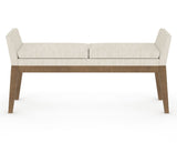 Canadel Downtown Upholstered Bench 5170 in FT InsideOut® and 25 Pecan Washed, front view