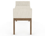 Canadel Downtown Upholstered Bench 5170 in FT InsideOut® and 25 Pecan Washed, side view