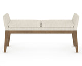 Canadel Downtown Upholstered Bench 5170 in FT InsideOut® and 25 Pecan Washed, back view