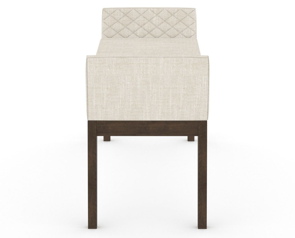 Canadel Downtown Upholstered Bench 5170 in FT InsideOut® and 29 Hazelnut Washed, side view