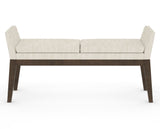 Canadel Downtown Upholstered Bench 5170 in FT InsideOut® and 29 Hazelnut Washed, back view
