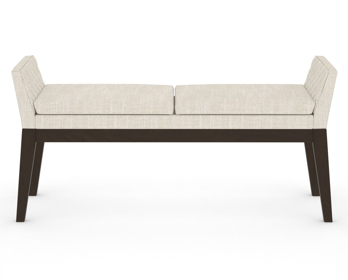 Canadel Downtown Upholstered Bench 5170 in FT InsideOut® and 59 Davy's Grey, front view