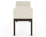 Canadel Downtown Upholstered Bench 5170 in FT InsideOut® and 59 Davy's Grey, side view