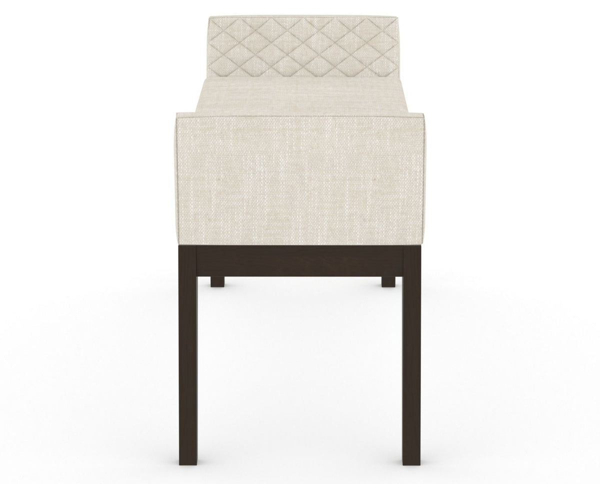 Canadel Downtown Upholstered Bench 5170 in FT InsideOut® and 59 Davy's Grey, side view