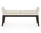 Canadel Downtown Upholstered Bench 5170 in FT InsideOut® and 59 Davy's Grey, back view