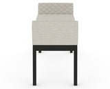 Canadel Downtown Upholstered Bench 5170 in TB Fabric and 05 Peppercorn Washed, side view