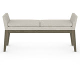 Canadel Downtown Upholstered Bench 5170 in TB Fabric and 08 Shadow, front view
