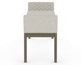 Canadel Downtown Upholstered Bench 5170 in TB Fabric and 08 Shadow, side view