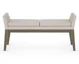 Canadel Downtown Upholstered Bench 5170 in TB Fabric and 08 Shadow, back view