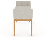 Canadel Downtown Upholstered Bench 5170 in TB Fabric and 20 Caramel Washed, side view