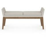 Canadel Downtown Upholstered Bench 5170 in TB Fabric and 25 Pecan Washed, front view