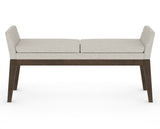 Canadel Downtown Upholstered Bench 5170 in TB Fabric and 29 Hazelnut Washed, front view