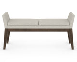 Canadel Downtown Upholstered Bench 5170 in TB Fabric and 29 Hazelnut Washed, back view