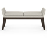 Canadel Downtown Upholstered Bench 5170 in TB Fabric and 59 Davy's Grey, front view