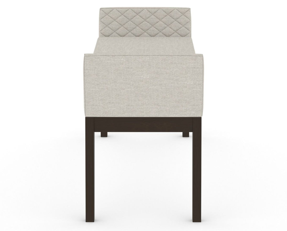 Canadel Downtown Upholstered Bench 5170 in TB Fabric and 59 Davy's Grey, side view