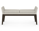 Canadel Downtown Upholstered Bench 5170 in TB Fabric and 59 Davy's Grey, back view