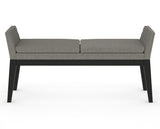 Canadel Downtown Upholstered Bench 5170 in Peppercorn Washed & Fabric TN, front view