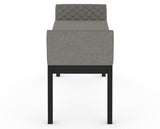 Canadel Downtown Upholstered Bench 5170 in Peppercorn Washed & Fabric TN, side view