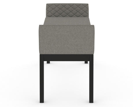 Canadel Downtown Upholstered Bench 5170 in Peppercorn Washed & Fabric TN, side view